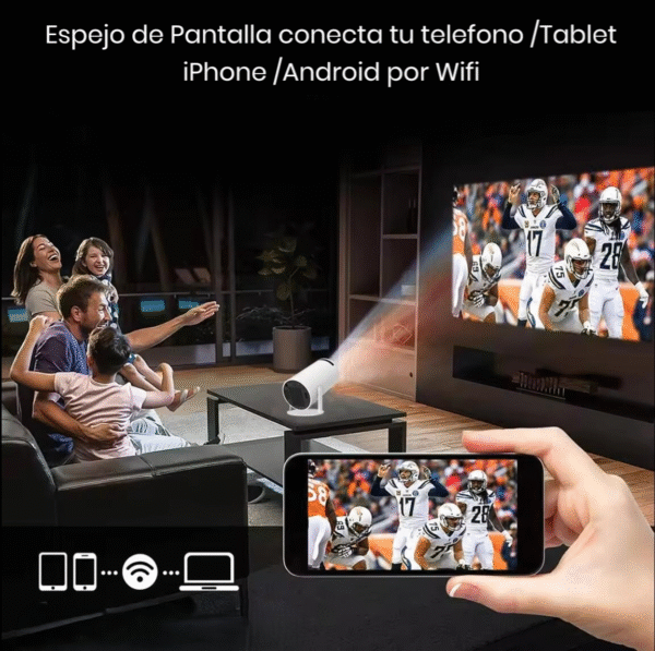 🎥 Proyector Portátil 4k Wifi Bluetooth Led Full Android - Imagen 2