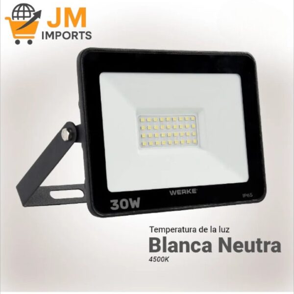 Reflector Led 30w Exterior Ip65 Blanco Frio. Exterior y Interior - Imagen 3