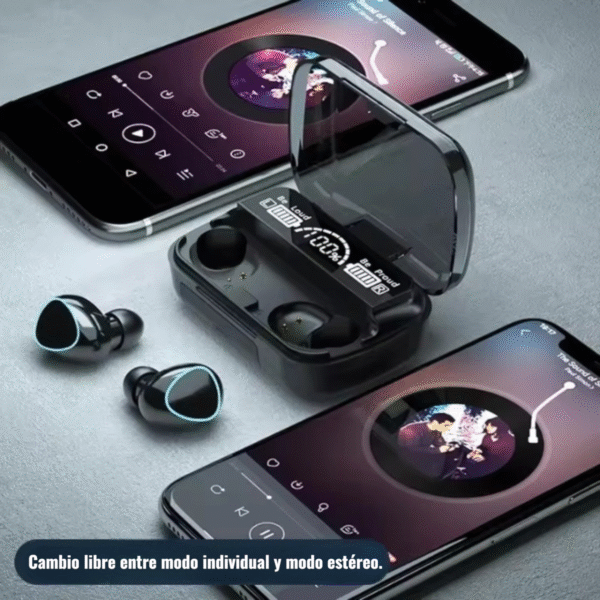 Auriculares M10 Pro Hi Fi Power Bank Color Negro - Imagen 3