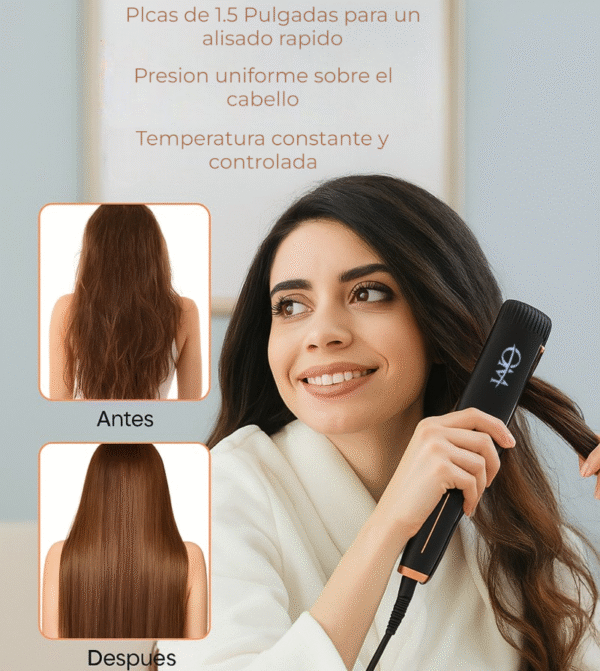 Plancha profesional de cerámica,temperatura ajustable - Imagen 4