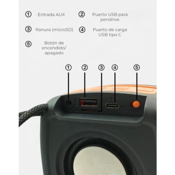 Altavoz X911 | HiFi, Graves Fuertes, LED bluetooth - Imagen 5